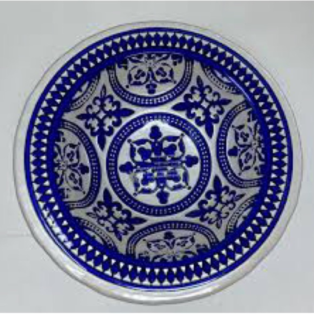 Skal Marrakesh Ceramic Bowl Cobalt Blue Nybro Nesting Mandala Reverse